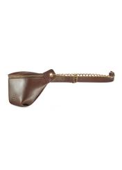 Brown women's waist bag TOREC-0788-1H(Z26)  diagonal view of the product on a white background.
