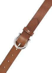 Brown leather women's belt PASDS-0274B-88(Z25)
