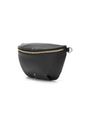 Black women's waist bag TOREC-1119-99(W26), diagonal product view on a white background.