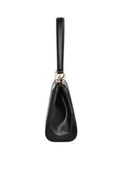 Black women's shoulder bag TOREC-1376-99(Z26), product view from the side on a white background.