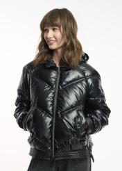Women's autumn jacket with hood KURDT-0396-99(Z22)-01