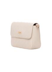 Cream woven women's handbag TOREC-0767-0P(W26), diagonal product view on a light background.