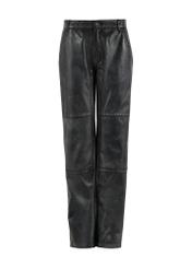 Black women's leather pants SPODS-0040-5512(Z24)