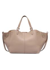 Beige women's shoulder bag TOREC-1231-1B(Z26), product view from the back on a white background.