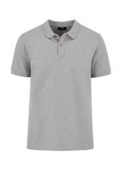 Grey men's polo shirt POLMT-0070-91(W24)-04