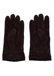 Brown suede men's gloves REKMS-0093-1I(Z26)