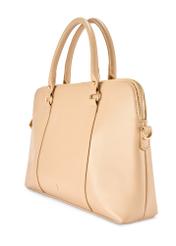 Beige women's laptop bag TOREC-1130-1A(W26), diagonal product view on white background.