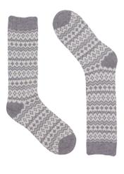 Long women's wool socks SKADT-0085-9B(Z26) - product view from above, on a white background.