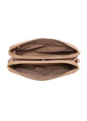 Beige women's handbag with monogram TOREC-0522B-82(Z23)-05