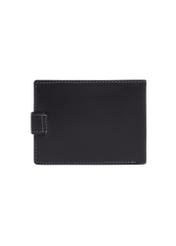 Black men's leather wallet PORMS-0700-99(Z26), product view from the back on a light background.