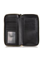 Black leather women's belt wallet PORES-0897-99(W24)-04