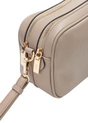 Beige medium women's handbag TOREC-1121-1D(W26), close-up of product detail, view on white background.