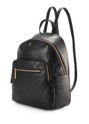 Black monogrammed women's backpack TOREC-1045-98(Z25)