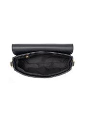 Black women's shoulder bag TOREC-1255-99(Z26). Top view on a white background.