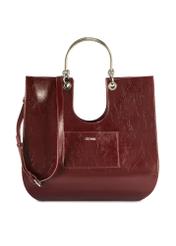 Burgundy women's handbag TOREC-0728A-49(Z25), product view from the front on a white background.