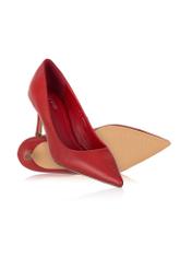 Red leather women's pumps BUTYD-1031-42(Z24)-07