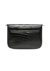 Black women's croco handbag TOREC-1262-9G(Z26), product view from the back on a white background.