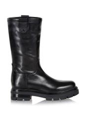 Women's black leather boots BUTYD-1001-99(Z23)-01