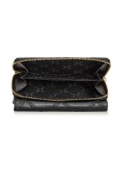 Black Quilted Leather Women's Wallet PORES-0939-99(Z24)-05