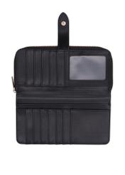 Black large women's wallet POREC-0444-99(Z26), product view inside on white background.