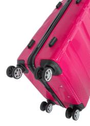 Medium suitcase on wheels WALPC-0012-5E-24(W26), close-up of the product wheels on a white background.