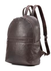 Dark brown leather men's backpack TORMS-0458-89(Z25), diagonal product view on white background.