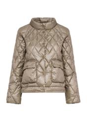 Olive quilted women's jacket KURDT-0597-57(Z25)