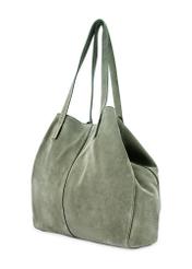 Sage leather women's handbag TORES-1252-8F(W26) - diagonal product view, on a white background.