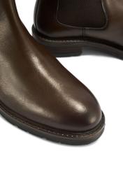 Men's brown leather Chelsea boots BUTYM-0521-1I(Z26), close-up of the product on a white background.