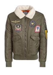 Olive men's bomber jacket TOP GUN KURMT-0357-57(Z24)