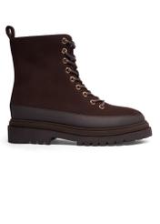 Women's leather ankle boots BUTYD-1342-1I(Z26), side view of the product on a white background.
