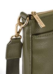 Women's khaki shoulder bag TOREC-0708B-55(Z25), close-up of product detail, view on white background.