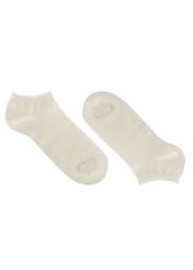 Women's short cream socks SKADT-0053B-0B(W26), side view of the product on a white background.