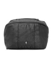 Black women's cosmetic bag TOREN-0323-99(Z25), front product view on white background.