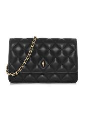 Black small quilted women's handbag TOREC-1033-99(W25)-01