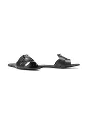Black women's flip-flops with braid BUTYD-0903C-99(W26), diagonal product view on a white background.