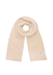 Cream women's scarf with wool SZADT-0224-0C(Z26), front view of the product on a white background.