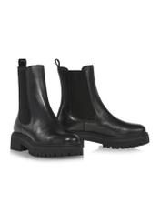 Black leather ankle boots for women BUTYD-1120-99(Z24)-04