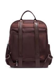 Brown women's backpack TOREN-0357-1I(Z26), product view from the back on a white background.