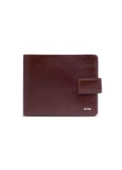 Men's brown leather wallet PL-191-1H(KS), front product view on white background.