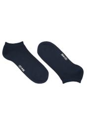 Navy blue men's short socks SKAMT-0151B-7E(W26), side product view on white background.