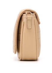 Beige small messenger bag TOREC-1254-1P(Z26), side view of the product on a light background.