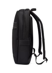 Black two-compartment men's backpack TORMN-0421-99(Z26), product view from the side on a white background.