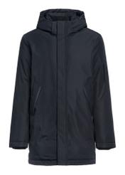 Black men's winter jacket KURMT-0391-99(Z25) - front product view on white background.