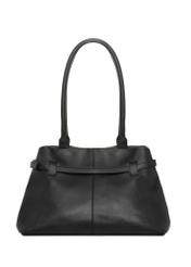 Black leather women's handbag TORES-1329-99(Z26). Back view on a white background.
