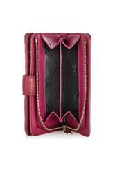 Women's pink leather wallet PORES-0896-34(W24)-06