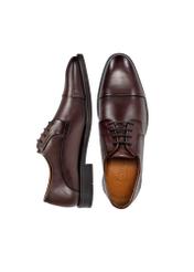 Men's brown leather shoes BUTYM-0483-1I(W26), top view of the product on a white background.