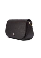 Burgundy crocodile handbag TOREC-1308-4D(Z26). Side view, diagonal, on a white background.