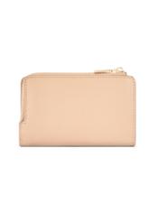 Beige women's leather wallet PORES-0977R-1B(W26), back view of the product on a white background.