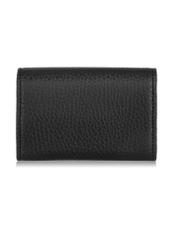 Women's black leather key case PORES-0894-99(Z23)-03